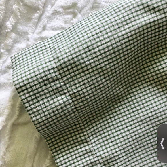 L.L.Bean Green Micro Striped Short Sleeve Button Front Shirt Size XL - Picture 4 of 8